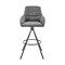 Armen Living Odessa 30" Bar Height Bar Stool in Charcoal Fabric and Black Finish LCODBACH30 - alternate 4